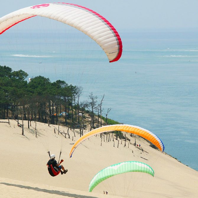 Parapente depuis la dune du Pyla